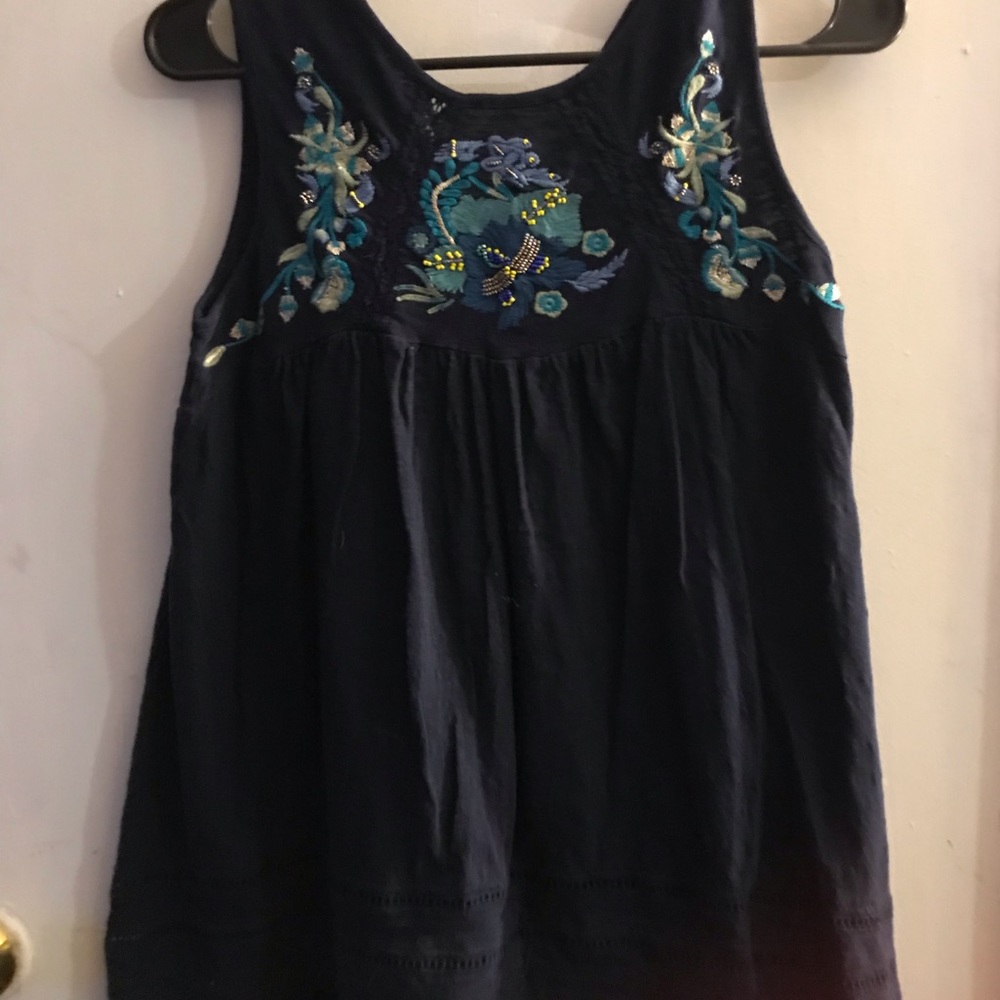 Embroidered and beaded blouse